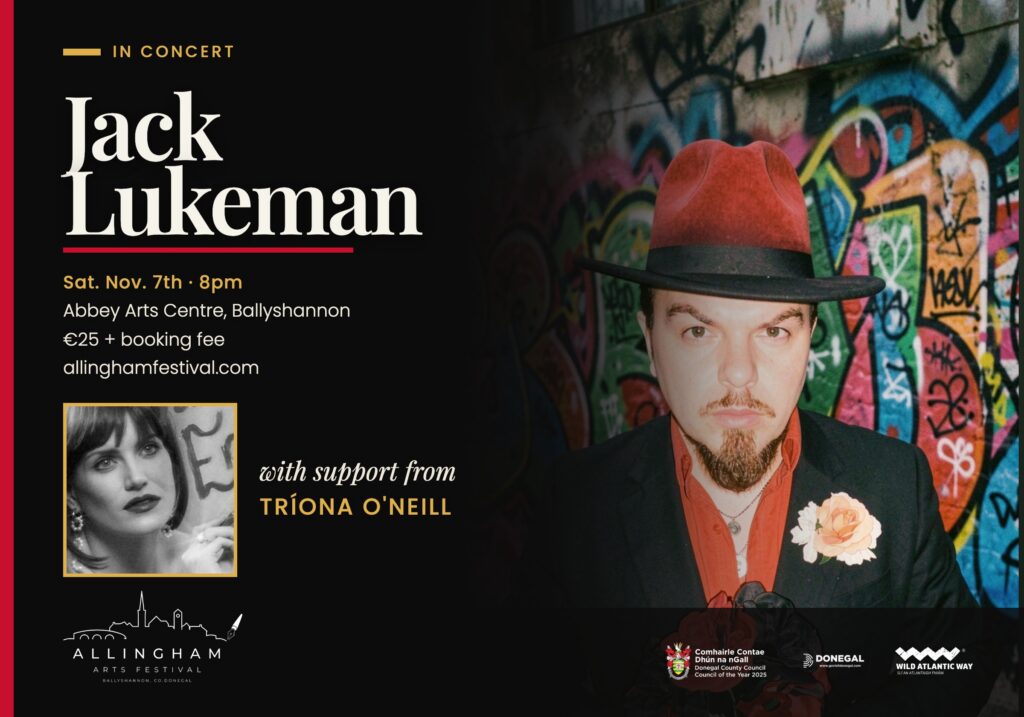 poster for Jack L and Triona O Neill at the Allingham Arts Festival November 2026